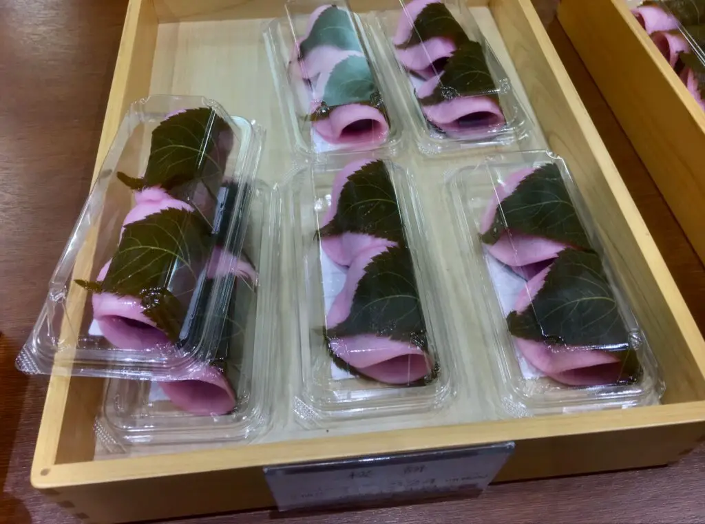 Sakura mochi, ready for sale