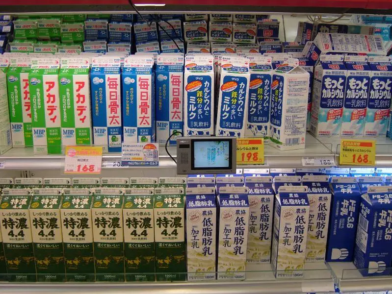 Milk Shelf in Japan