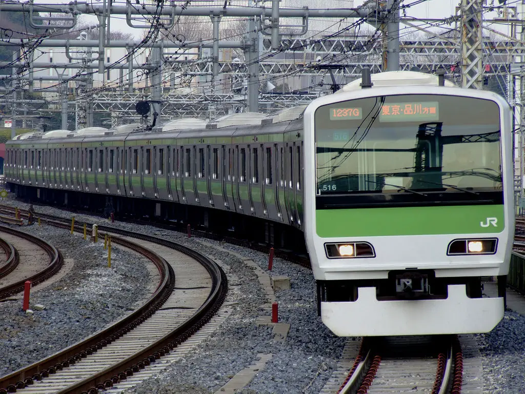 A JR train of Yamanote Line
