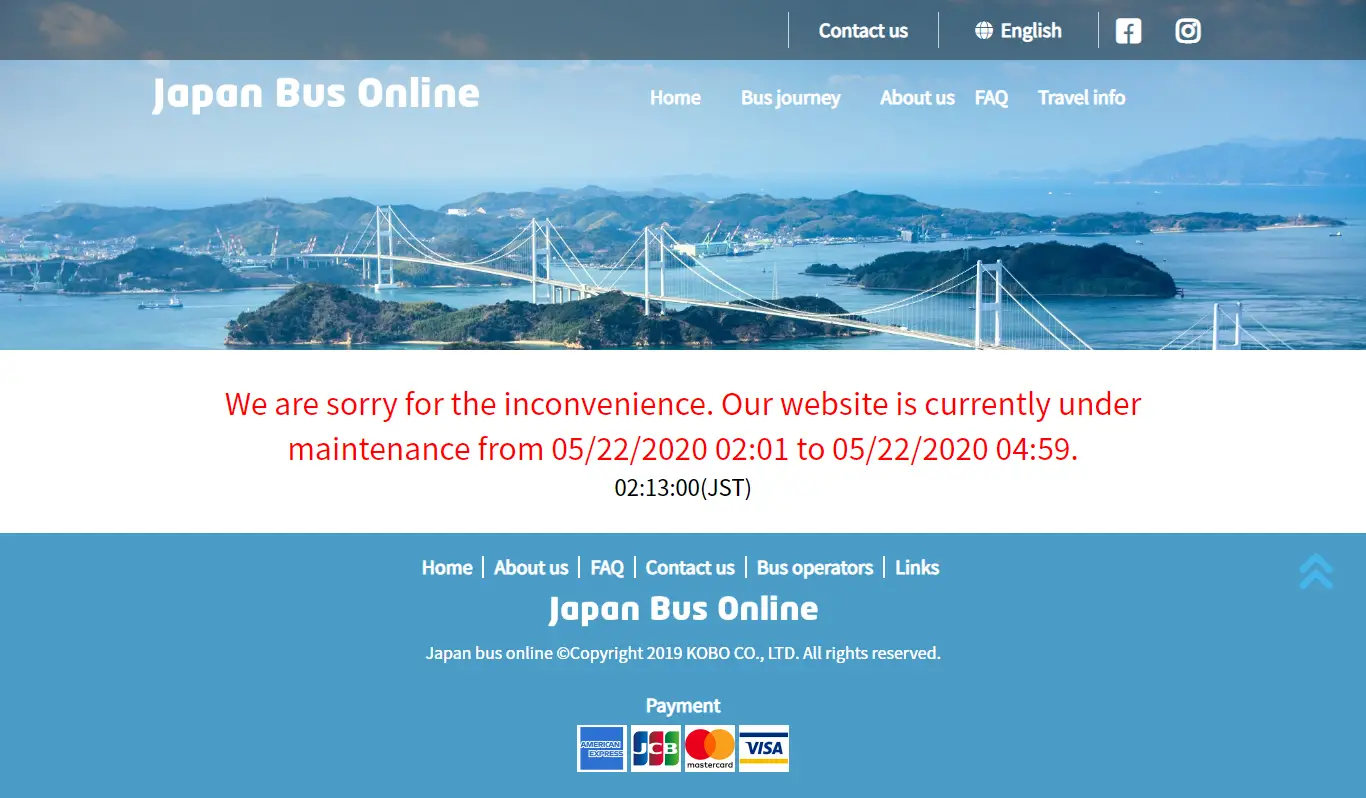 Japan Bus Online Website