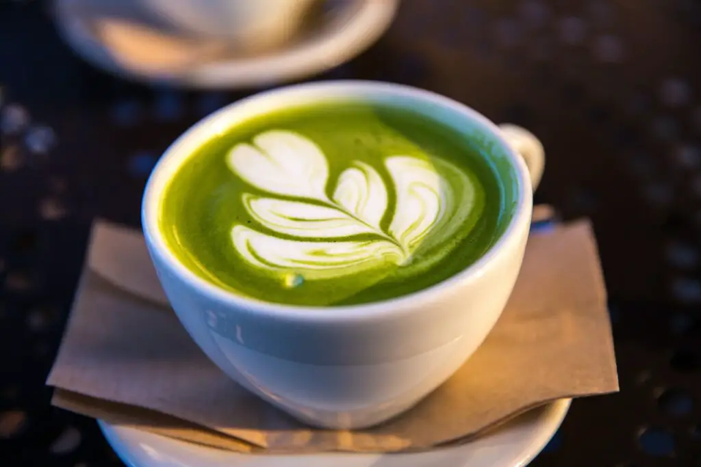 A beautiful cup of matcha latte