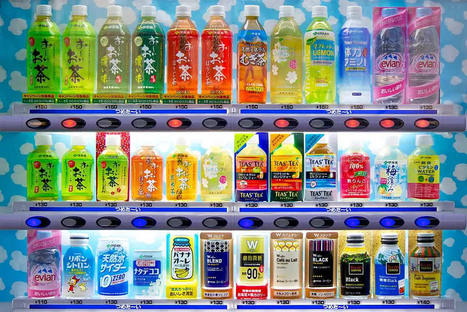water in vending machine in japan