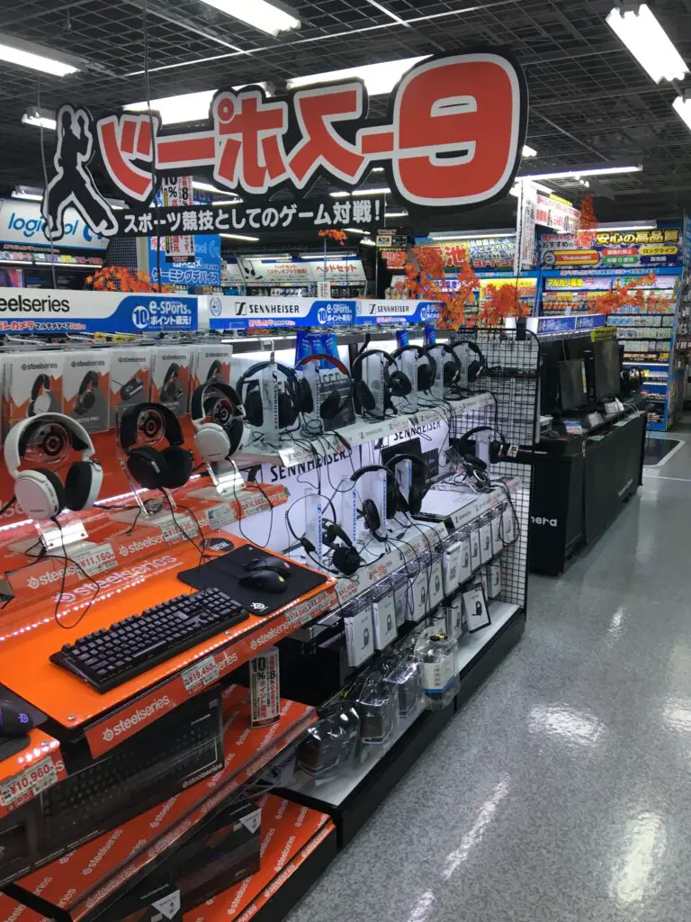 Inside an electronic Store in Japan
