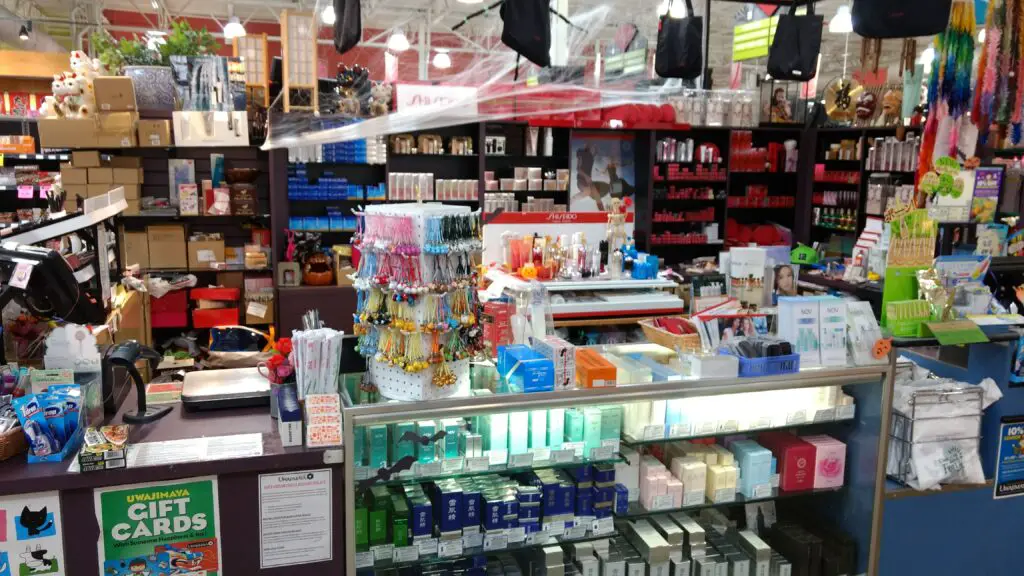 Cosmetics on display at a Japanese store
