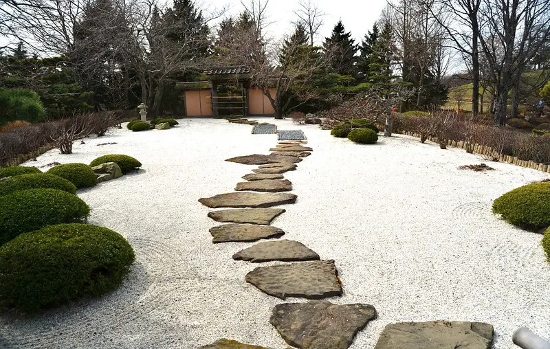 Zen garden at the Chicago Botanic Garden. Photo by Robert Coffey on www.flickr.com.