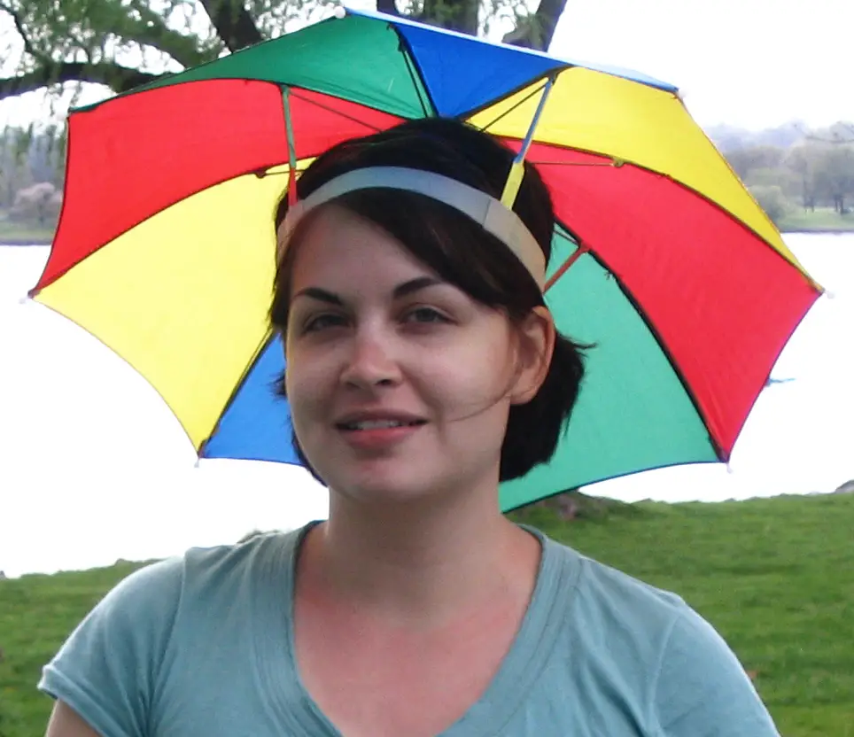 Headband Umbrella. Photo on Wikimedia Commons.